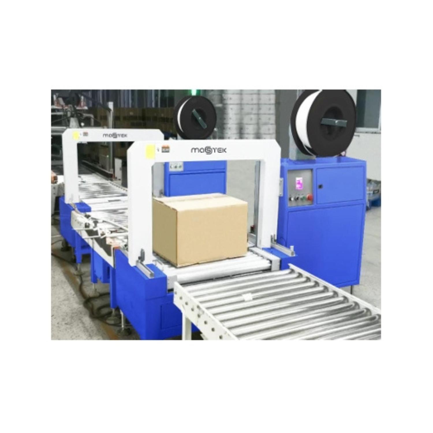 MK60p Fully AUTOMATIC STRAPPING MACHINE WITH CONVEYOR - Pallet Wrapping ...
